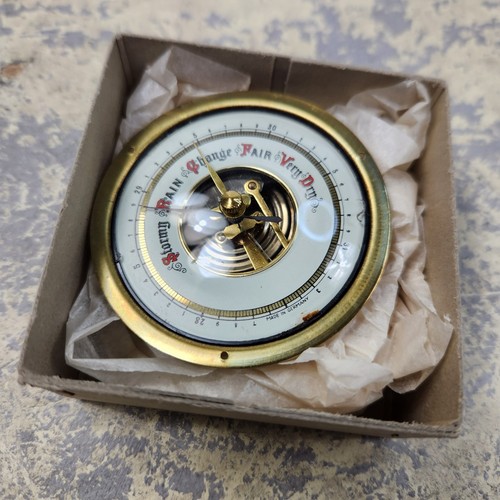 Vintage brass aneroid - vintage,